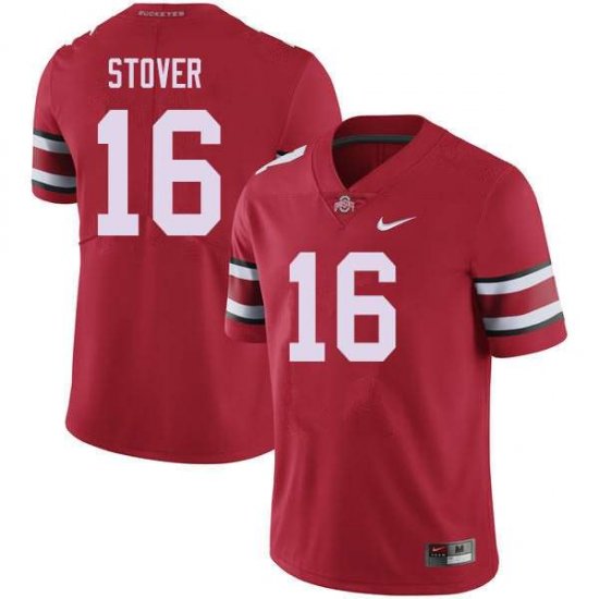 Men's Ohio State Buckeyes #16 Cade Stover Red Nike NCAA College ...